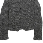 CHICOREE Womens Black and White Textured Classic Jacket XS Polyester Tweed