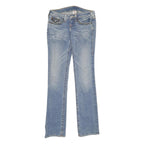 TRUE RELIGION Womens Jeans Blue Regular Straight Denim Medium W26 L34 Stud