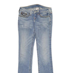 TRUE RELIGION Womens Jeans Blue Regular Straight Denim Medium W26 L34 Stud