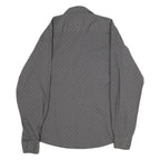 WRANGLER Mens Grey & Light Grey Shirt L Cotton Blend Long Sleeve Casual