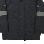 KAPPA Mens Black & Grey Button Jacket S Polyester Blend Plain Sport Casual