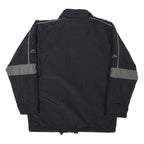 KAPPA Mens Black & Grey Button Jacket S Polyester Blend Plain Sport Casual