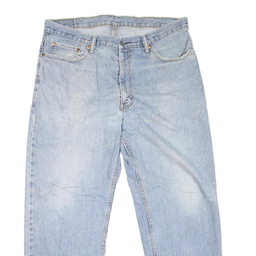 LEVI'S 550 Straight Mens Jeans Light Blue Regular Straight Denim W38 L29 Zip