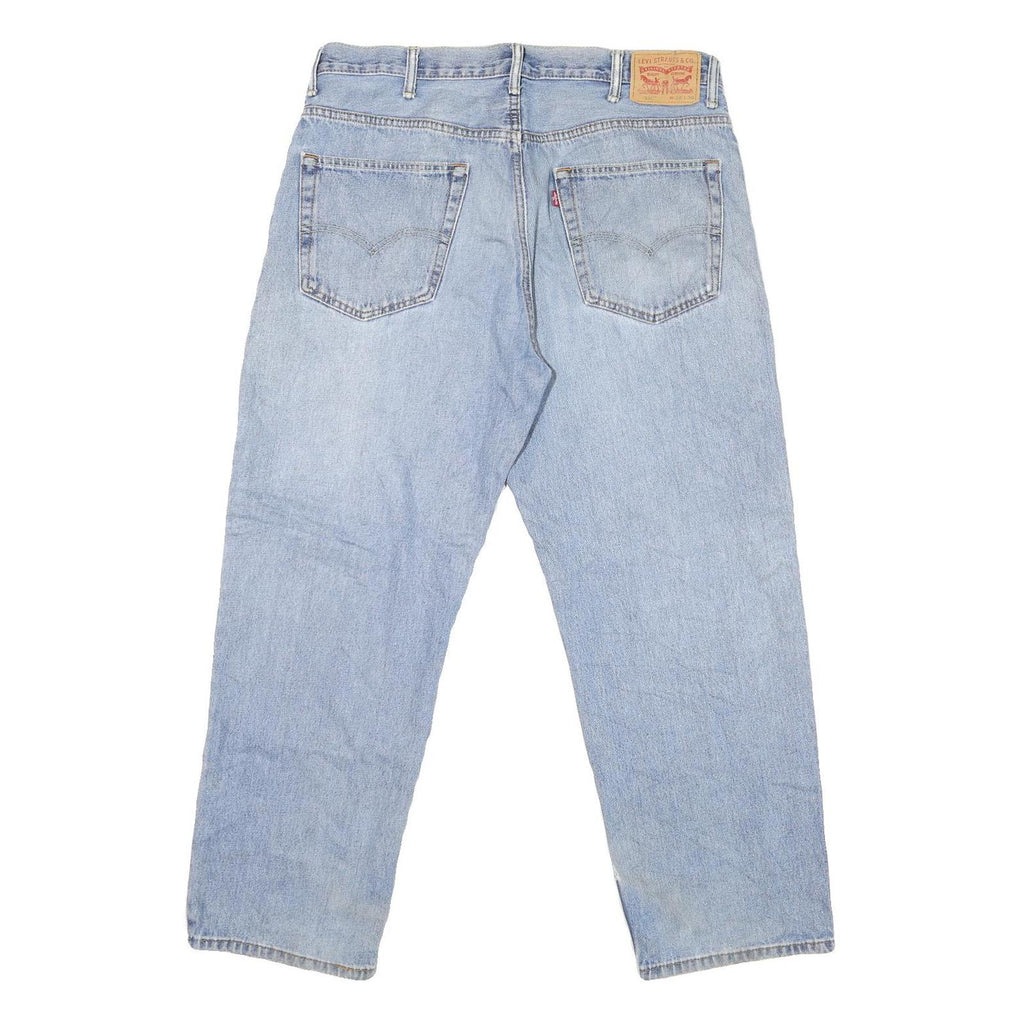 LEVI'S 550 Straight Mens Jeans Light Blue Regular Straight Denim W38 L29 Zip
