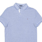 TOMMY HILFIGER Mens Blue Polo Shirt XS Cotton Blend Short Sleeve Classic Fit