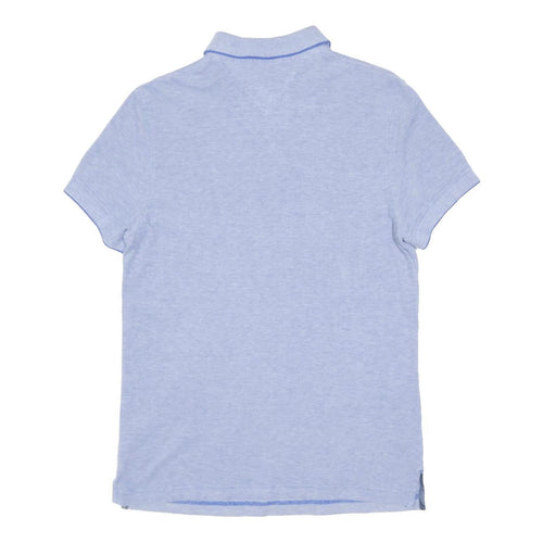 TOMMY HILFIGER Mens Blue Polo Shirt XS Cotton Blend Short Sleeve Classic Fit