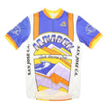 AUSSIE Mens Blue Orange & Yellow Almaden Cycle Touring Club Graphic T-Shirt XL