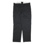 RED KAP Mens Cotton Blend Black Regular Fit Straight Leg Trousers W36 L34