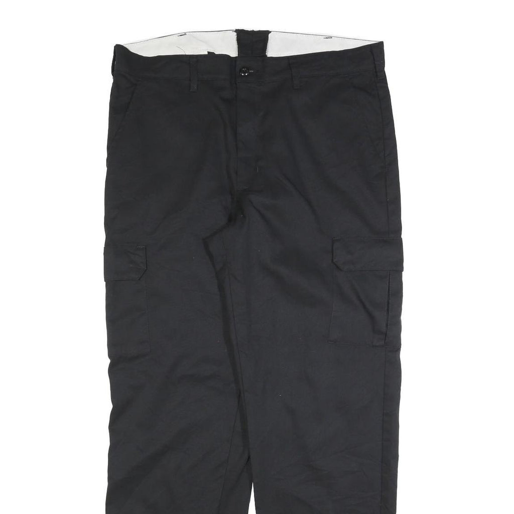 RED KAP Mens Cotton Blend Black Regular Fit Straight Leg Trousers W36 L34
