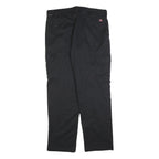 RED KAP Mens Cotton Blend Black Regular Fit Straight Leg Trousers W36 L34