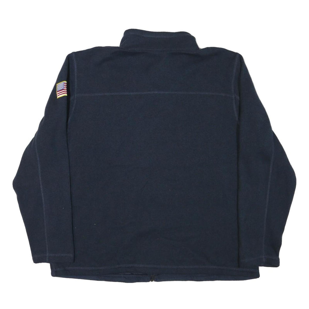 THE NORTH FACE Mens Navy Blue Casual Jacket 2XL Polyester Blend Zip Outerwear