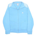 ADIDAS Boys Blue Zip Jacket L Cotton Blend Classic Sport Casual