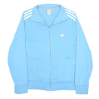 ADIDAS Boys Blue Zip Jacket L Cotton Blend Classic Sport Casual