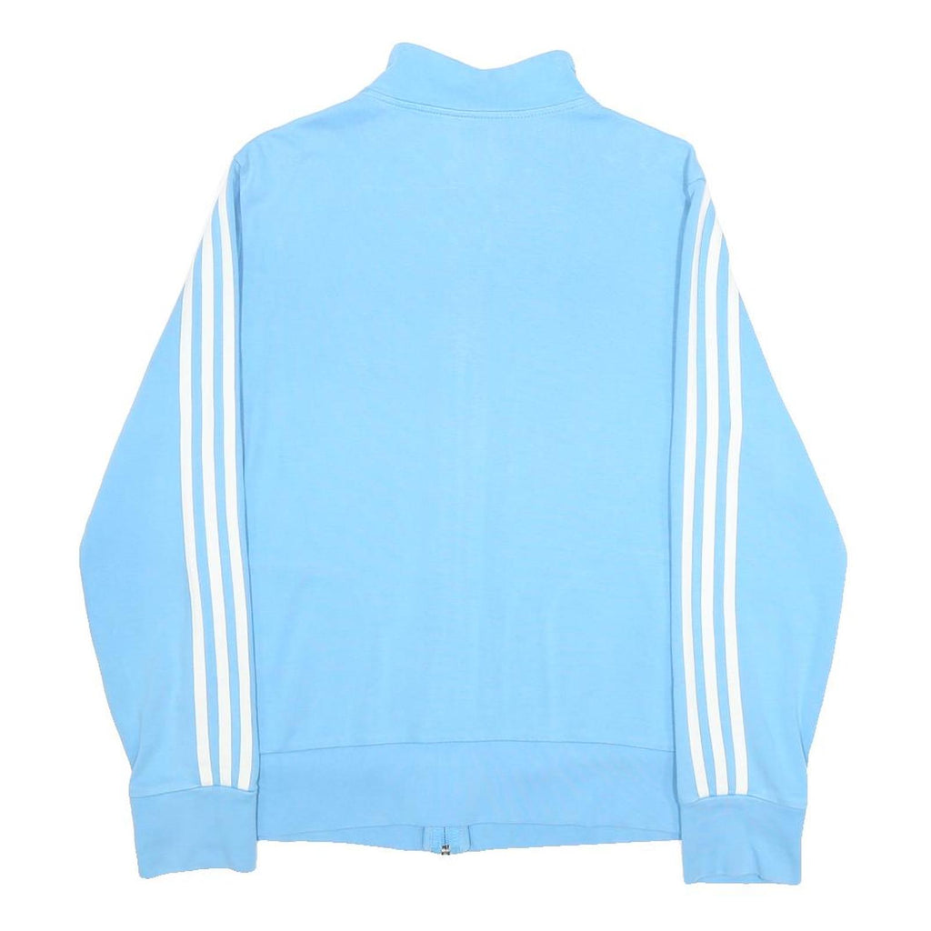 ADIDAS Boys Blue Zip Jacket L Cotton Blend Classic Sport Casual
