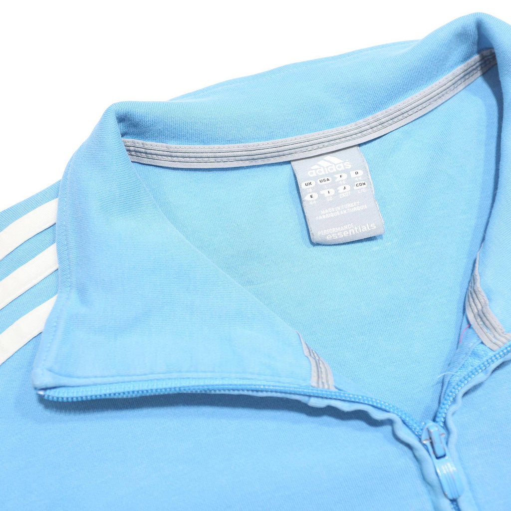 ADIDAS Boys Blue Zip Jacket L Cotton Blend Classic Sport Casual
