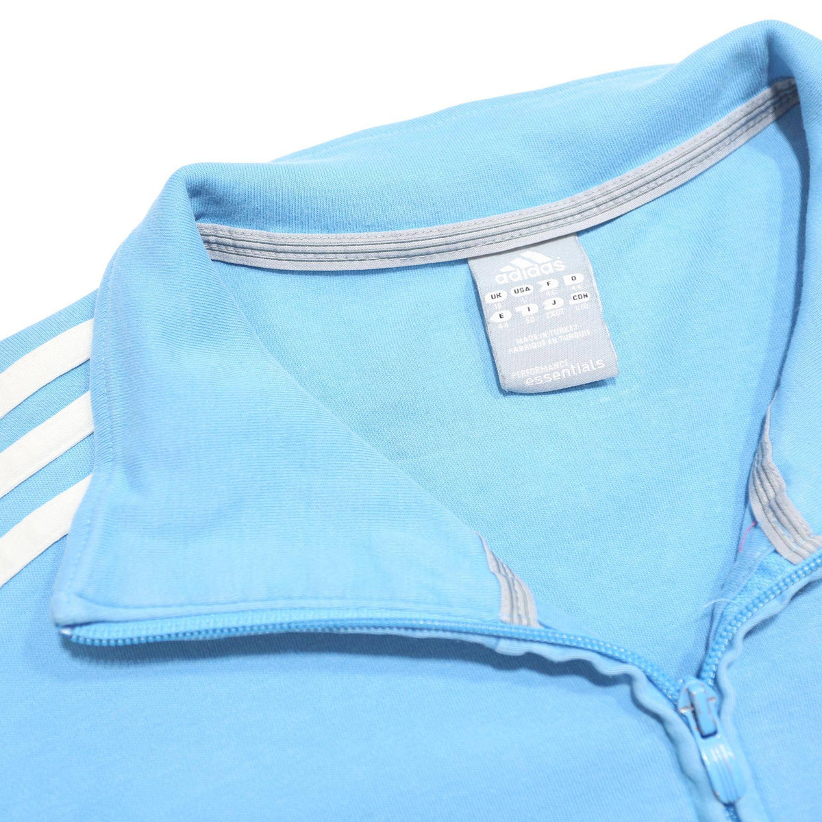 ADIDAS Boys Blue Zip Jacket L Cotton Blend Classic Sport Casual