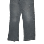 DICKIES Mens Regular Fit Straight Leg Denim Jeans Black W30 L30 Workwear