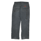 DICKIES Mens Regular Fit Straight Leg Denim Jeans Black W30 L30 Workwear