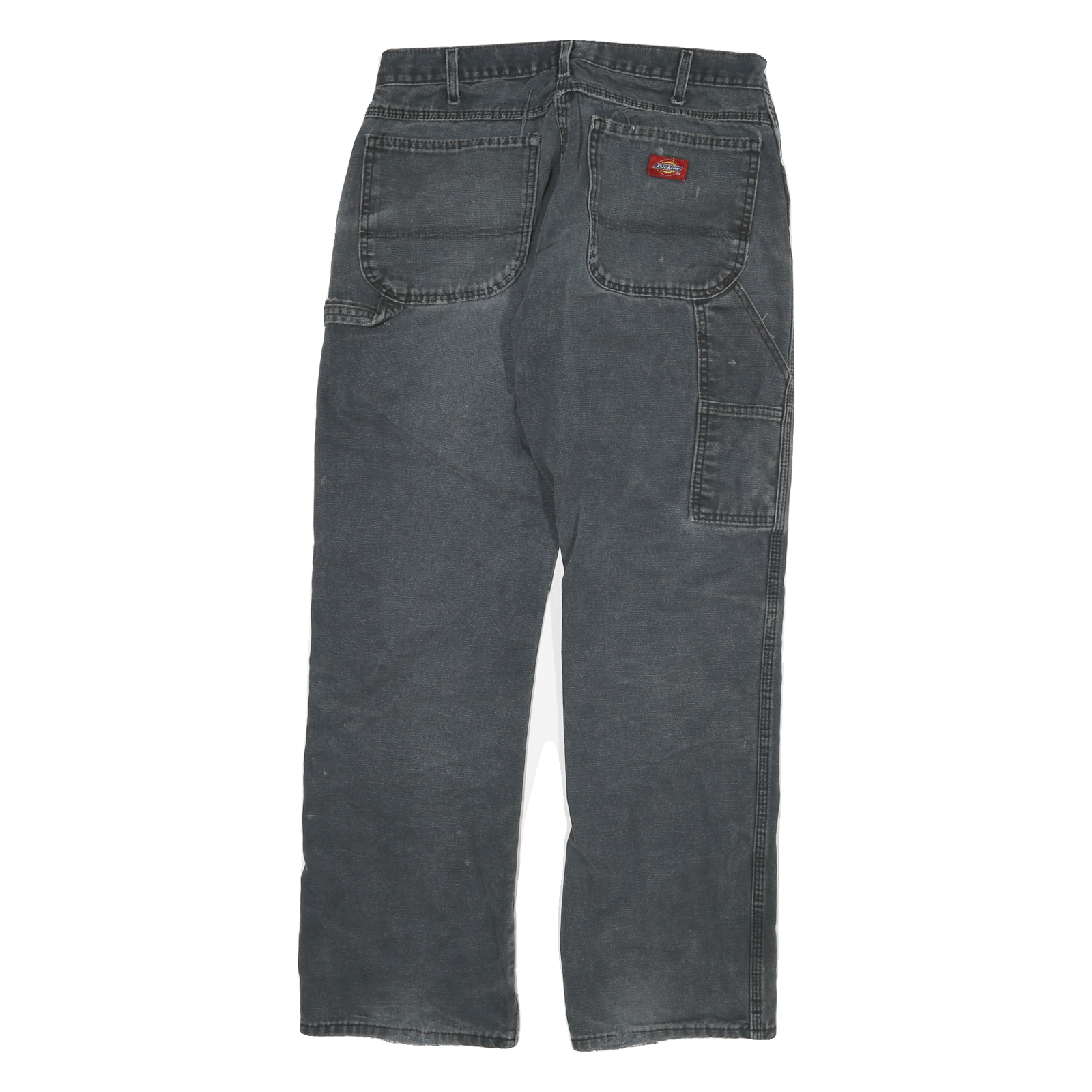 DICKIES Mens Regular Fit Straight Leg Denim Jeans Black W30 L30 Workwear