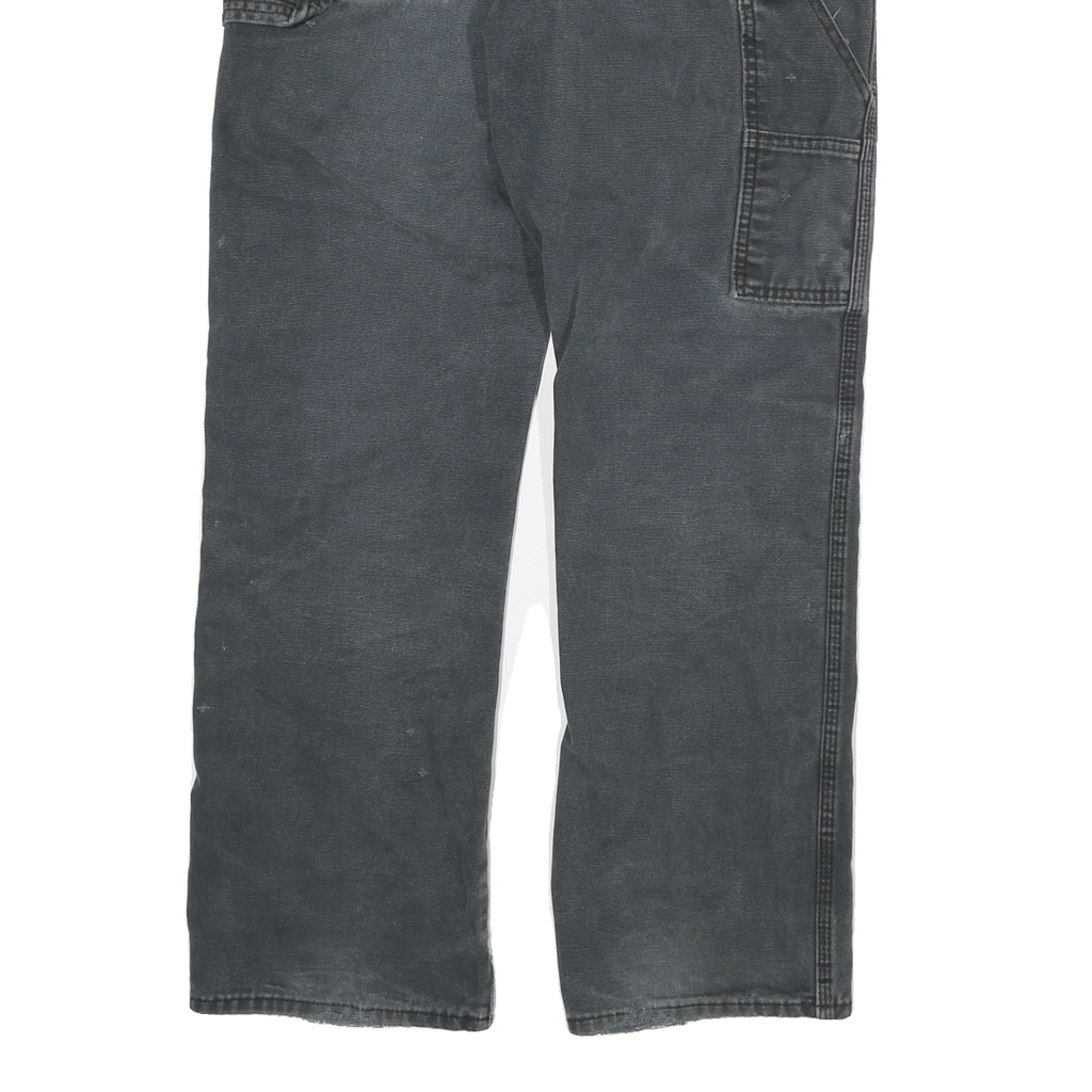 DICKIES Mens Regular Fit Straight Leg Denim Jeans Black W30 L30 Workwear