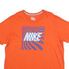 NIKE Mens Orange & Purple Graphic T-Shirt 2XL Short Sleeve Crew Neck Comfortable