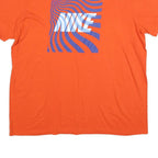 NIKE Mens Orange & Purple Graphic T-Shirt 2XL Short Sleeve Crew Neck Comfortable