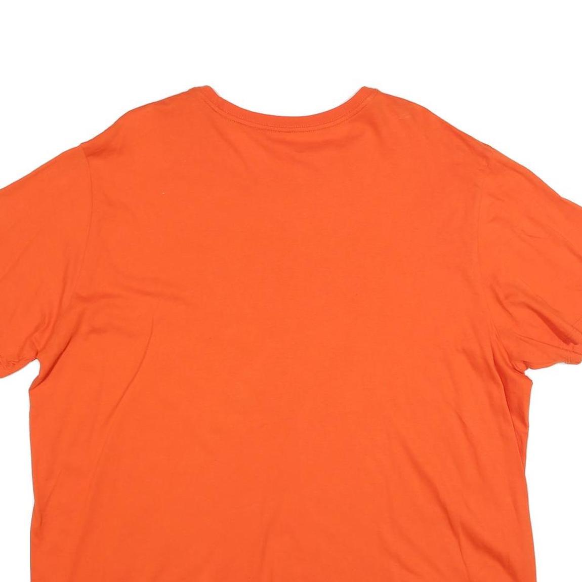 NIKE Mens Orange & Purple Graphic T-Shirt 2XL Short Sleeve Crew Neck Comfortable