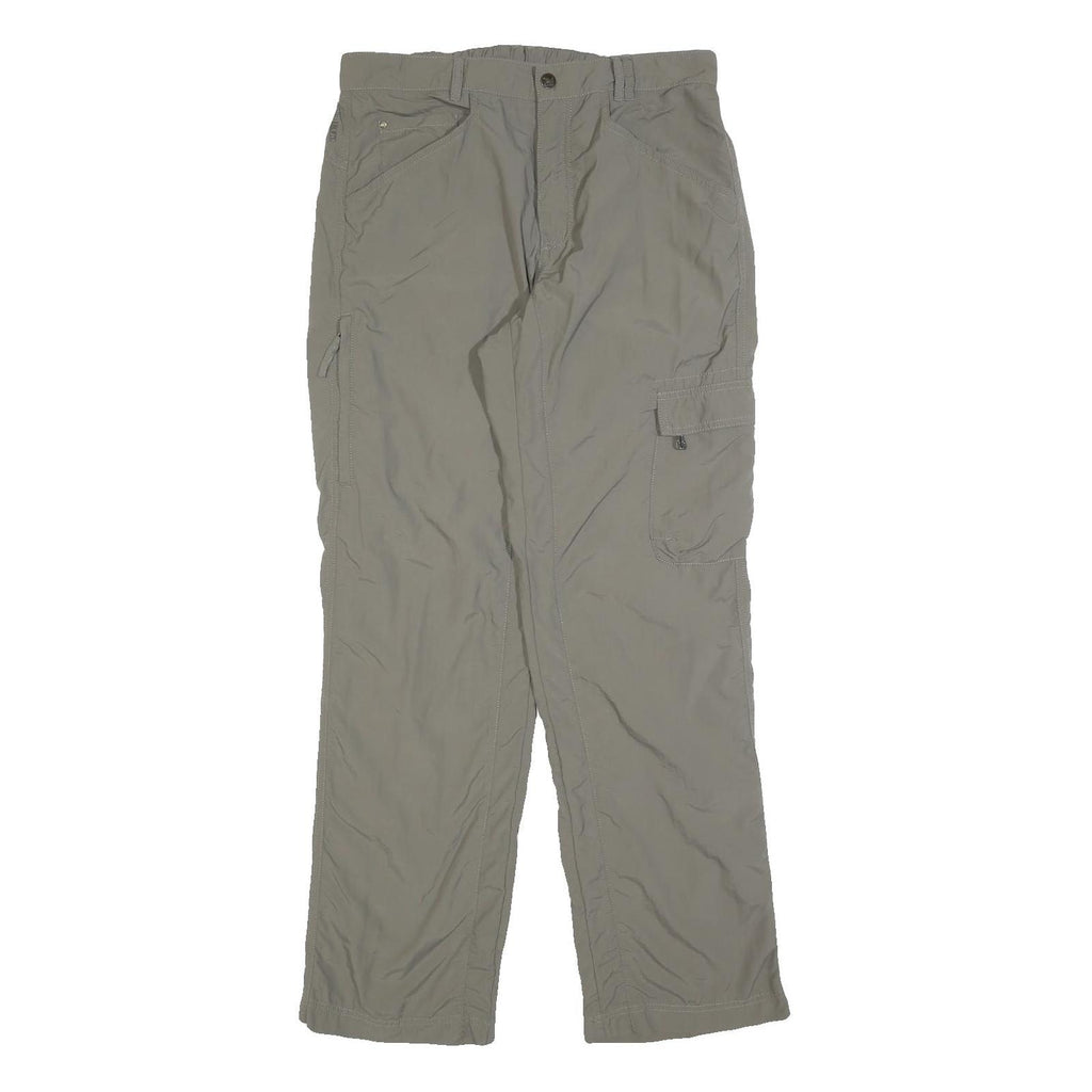 SALEWA Womens Regular Beige Polyester Blend Zip Trousers Cargo W32 L32 Outdoor