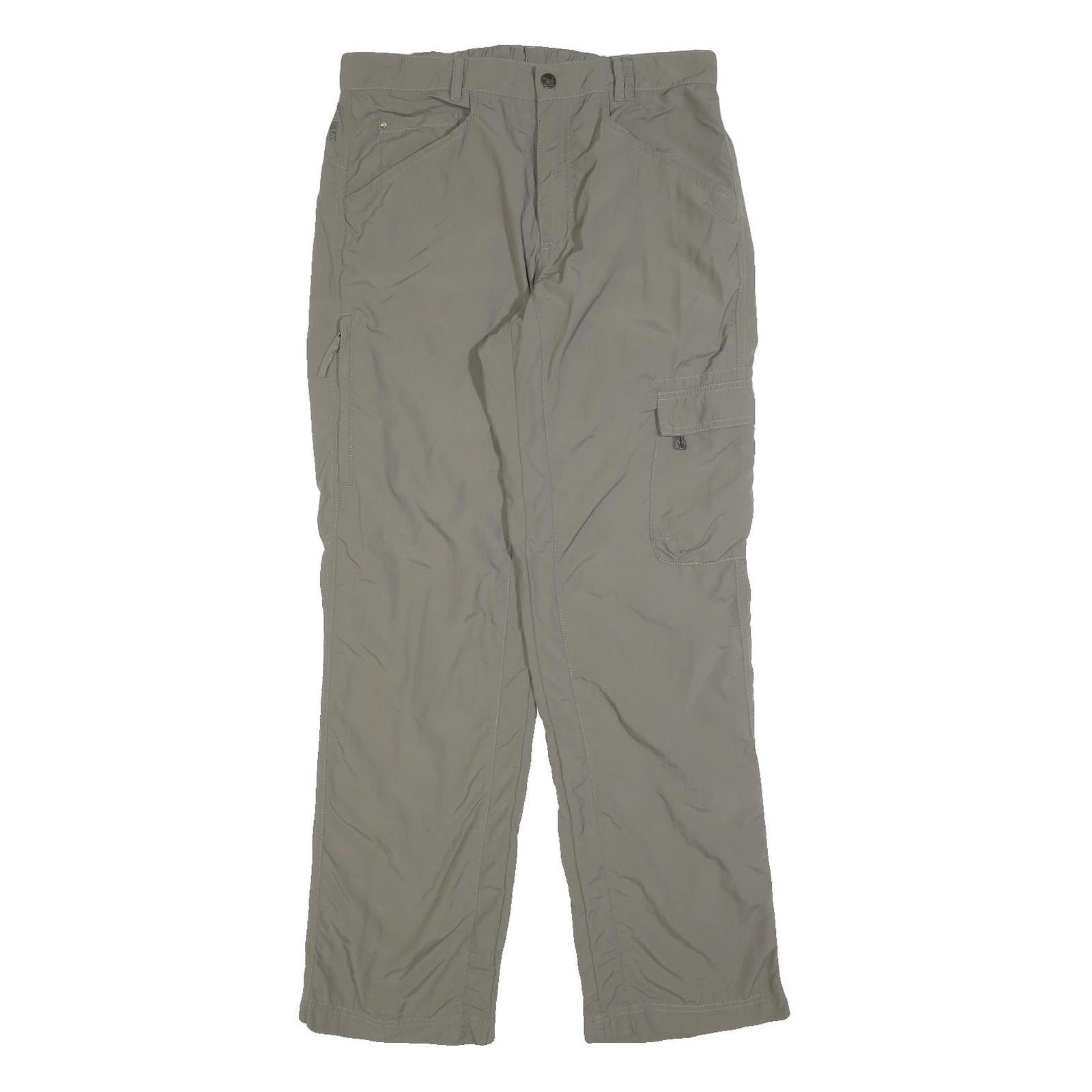 SALEWA Womens Regular Beige Polyester Blend Zip Trousers Cargo W32 L32 Outdoor