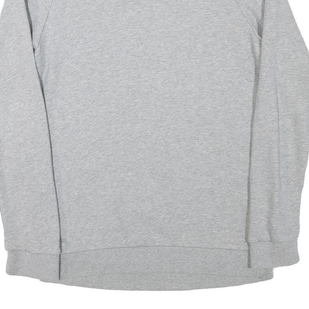 ADIDAS Mens Grey Cotton Blend Crew Neck Sweatshirt S Casual Lightweight Pullover