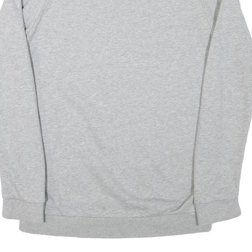 ADIDAS Mens Grey Cotton Blend Crew Neck Sweatshirt S Casual Lightweight Pullover