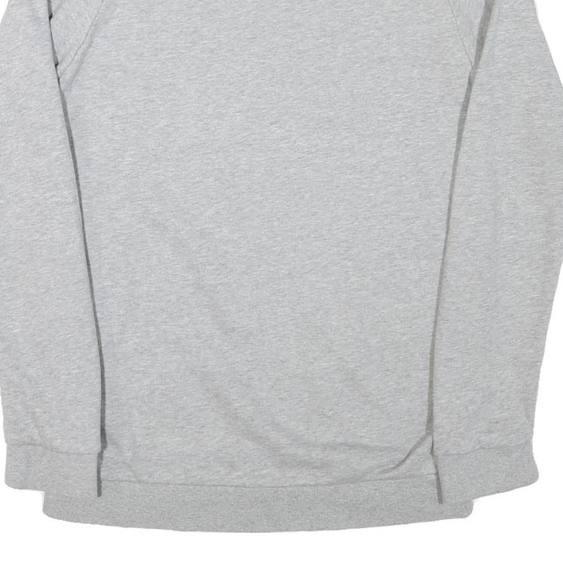 ADIDAS Mens Grey Cotton Blend Crew Neck Sweatshirt S Casual Lightweight Pullover