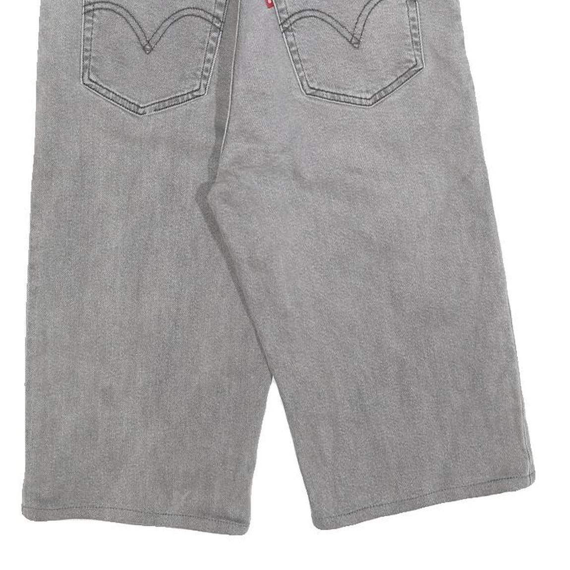 LEVI'S Womens Shorts Grey Denim Casual S W27 Button Fly Straight