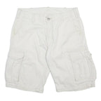 LEVIS Mens White Cargo Shorts M W30 Cotton Casual Pocketed