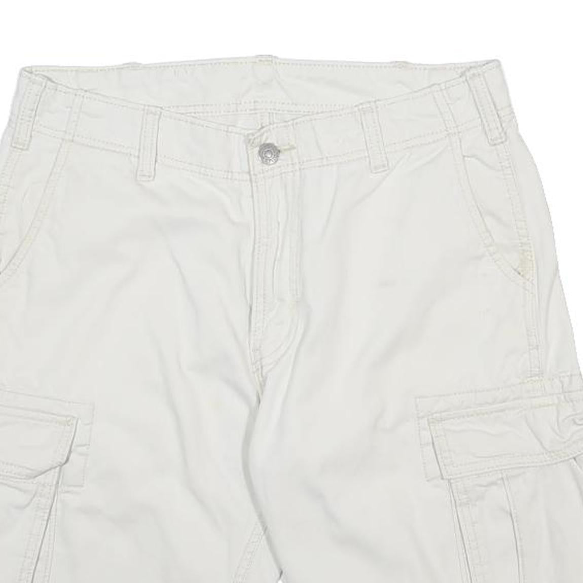 LEVIS Mens White Cargo Shorts M W30 Cotton Casual Pocketed