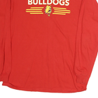 GILDAN Mens Red Ferris State Bulldogs Graphic T-Shirt M Long Sleeve Crew Neck
