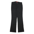 DICKIES Womens Cotton Blend Black Regular Fit Flared Trousers W27 L30 Workwear