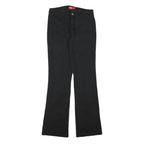 DICKIES Womens Cotton Blend Black Regular Fit Flared Trousers W27 L30 Workwear