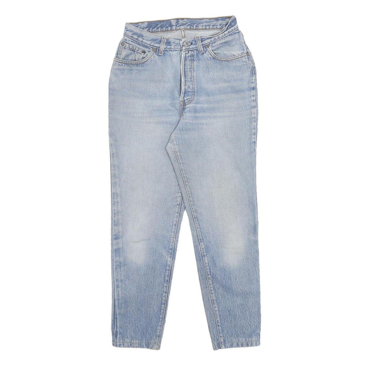 LEVI'S Womens Regular Fit Light Blue Denim Jeans W24 L25 Classic Button Closure