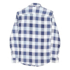 WRANGLER Mens Blue & White Check Shirt S Casual Cotton Blend Western