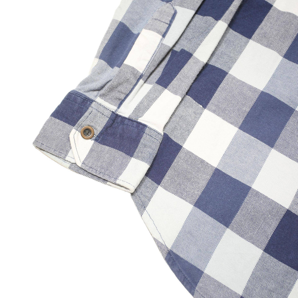 WRANGLER Mens Blue & White Check Shirt S Casual Cotton Blend Western
