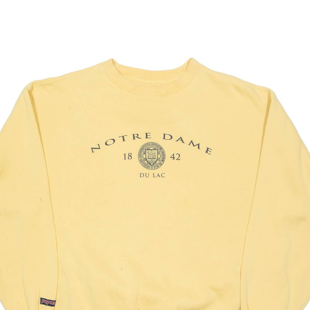 JANSPORT Notre Dame Mens Sweatshirt Yellow USA M