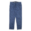 NAUTICA Mens Regular Fit Blue Leaf Print Cotton Blend Trousers W34 L32 Casual