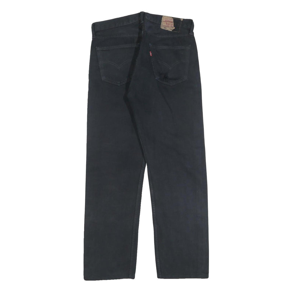 LEVI'S 501 Mens Jeans Black Regular Straight Denim W32 L29 Classic Button Fly