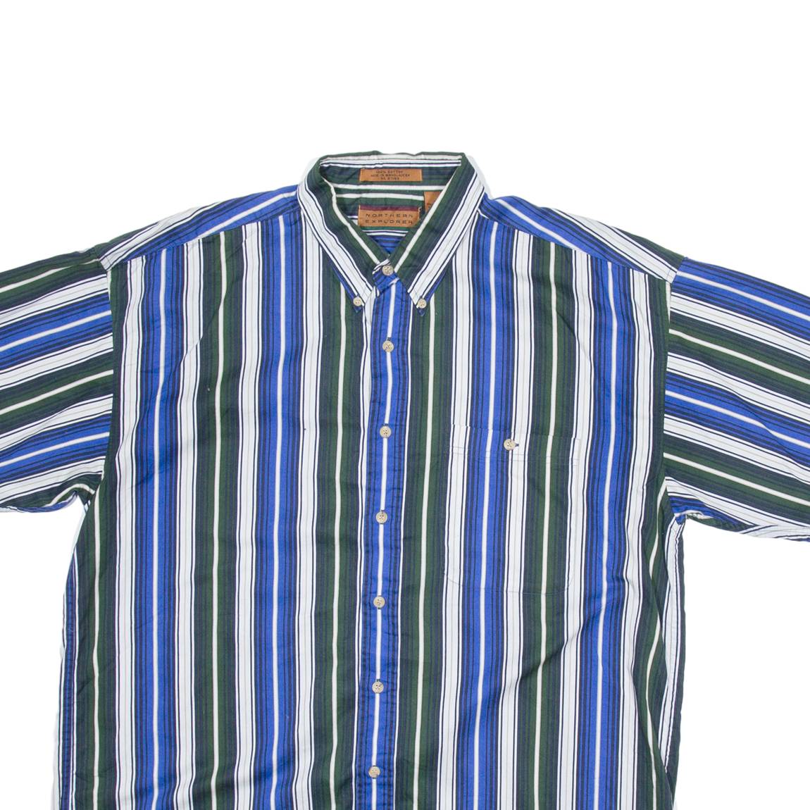 NORTHERN EXPLORER Mens Shirt White Striped XL
