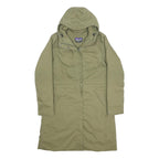 PATAGONIA Womens Green Jacket L Polyester Blend Plain Long Sleeve Zip Hooded