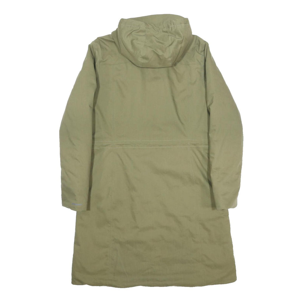 PATAGONIA Womens Green Jacket L Polyester Blend Plain Long Sleeve Zip Hooded