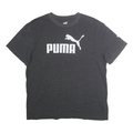 PUMA Mens Black & White Logo Graphic T-Shirt M Short Sleeve Crew Neck Casual