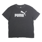 PUMA Mens Black & White Logo Graphic T-Shirt M Short Sleeve Crew Neck Casual