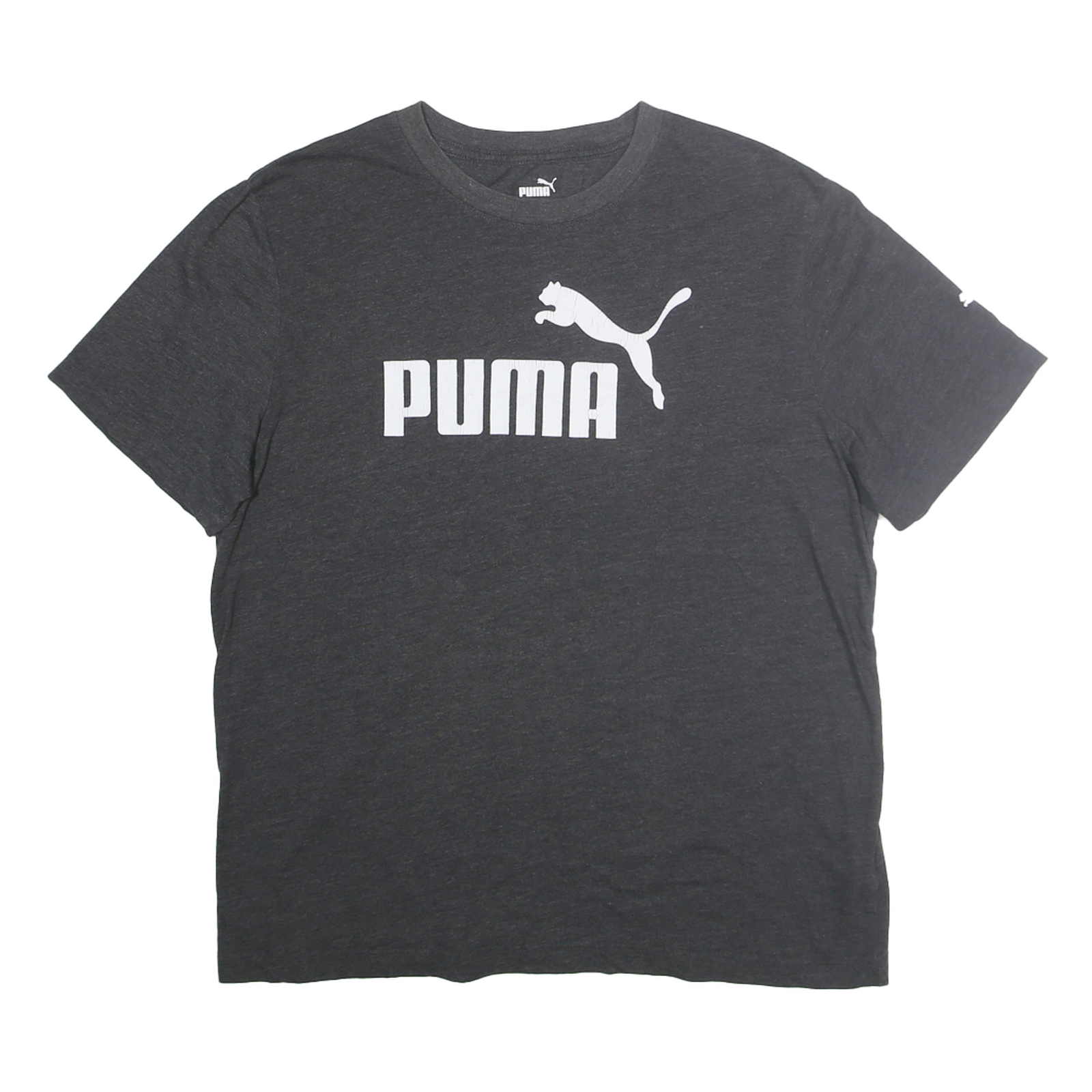 PUMA Mens Black & White Logo Graphic T-Shirt M Short Sleeve Crew Neck Casual